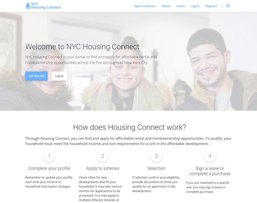 nyc housing connect log in